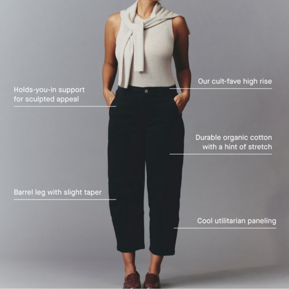 EVERLANE Black The Utility Barrel Pant SIZE 10